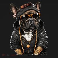 Funny French Bulldog Frenchie Rap Hip Hop R&B Women's Hoodie thumb 2