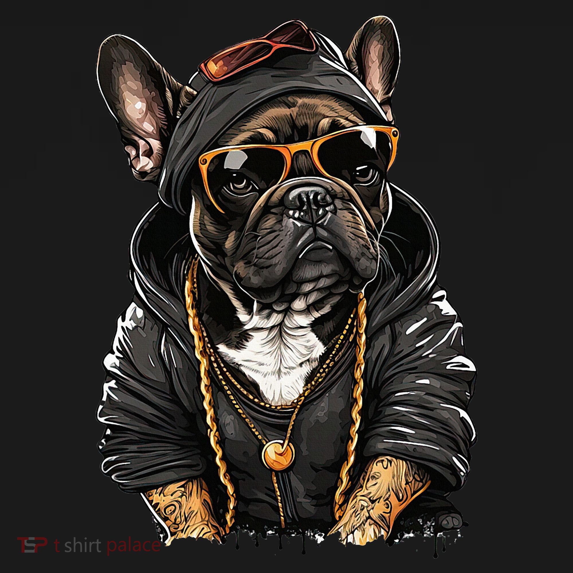 Funny French Bulldog Frenchie Rap Hip Hop R&B Women's Tank Top