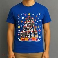 Funny French Bulldog Dog Ugly Sweater Christmas Tree Xmas Gift T-Shirt thumb 3