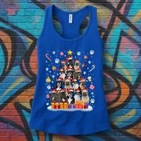 Funny French Bulldog Dog Ugly Sweater Christmas Tree Xmas Gift Women's Tank Top thumb 3