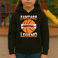 Funny Fantasy Basketball Legend For Bball Fan Kids Hoodie thumb 3