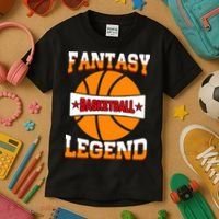 Funny Fantasy Basketball Legend For Bball Fan Kids T-Shirt thumb 3