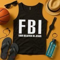 Fbi Firm Believer In Jesus Tank Top thumb 4