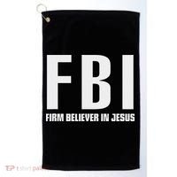 Fbi Firm Believer In Jesus Golf Towel thumb 0