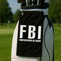 Fbi Firm Believer In Jesus Golf Towel thumb 2