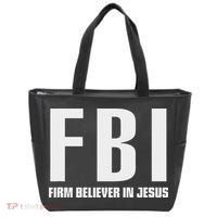 Fbi Firm Believer In Jesus Tote Bag thumb 0