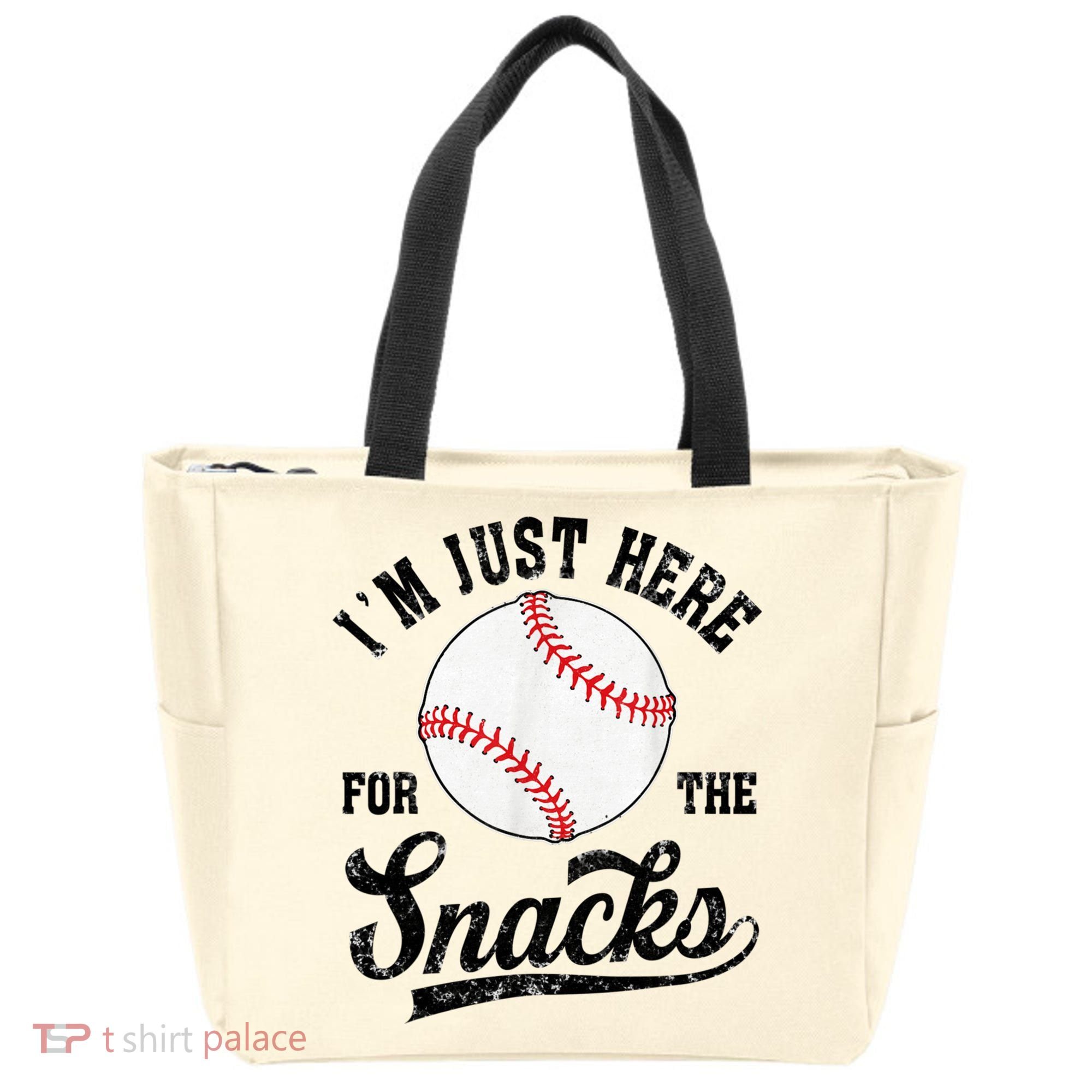 Funny Fantasy Baseball League I’m Just Here For The Snacks Tote Bag