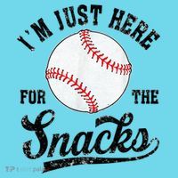 Funny Fantasy Baseball League I’m Just Here For The Snacks Kids Long Sleeve Shirt thumb 2