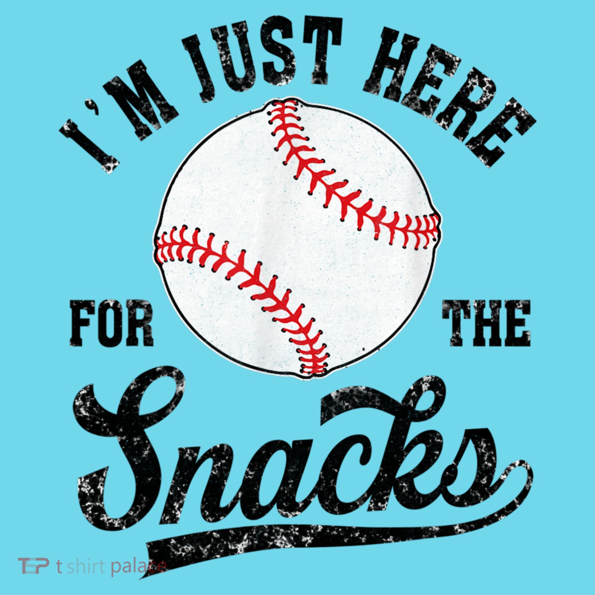 Funny Fantasy Baseball League I’m Just Here For The Snacks Kids T-Shirt