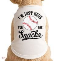 Funny Fantasy Baseball League I’m Just Here For The Snacks Doggie Tank thumb 0