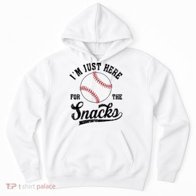 Funny Fantasy Baseball League I’m Just Here For The Snacks Hoodie