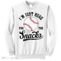 Funny Fantasy Baseball League I’m Just Here For The Snacks Sweatshirt thumb 0