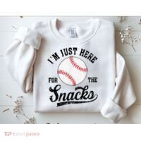 Funny Fantasy Baseball League I’m Just Here For The Snacks Sweatshirt thumb 2