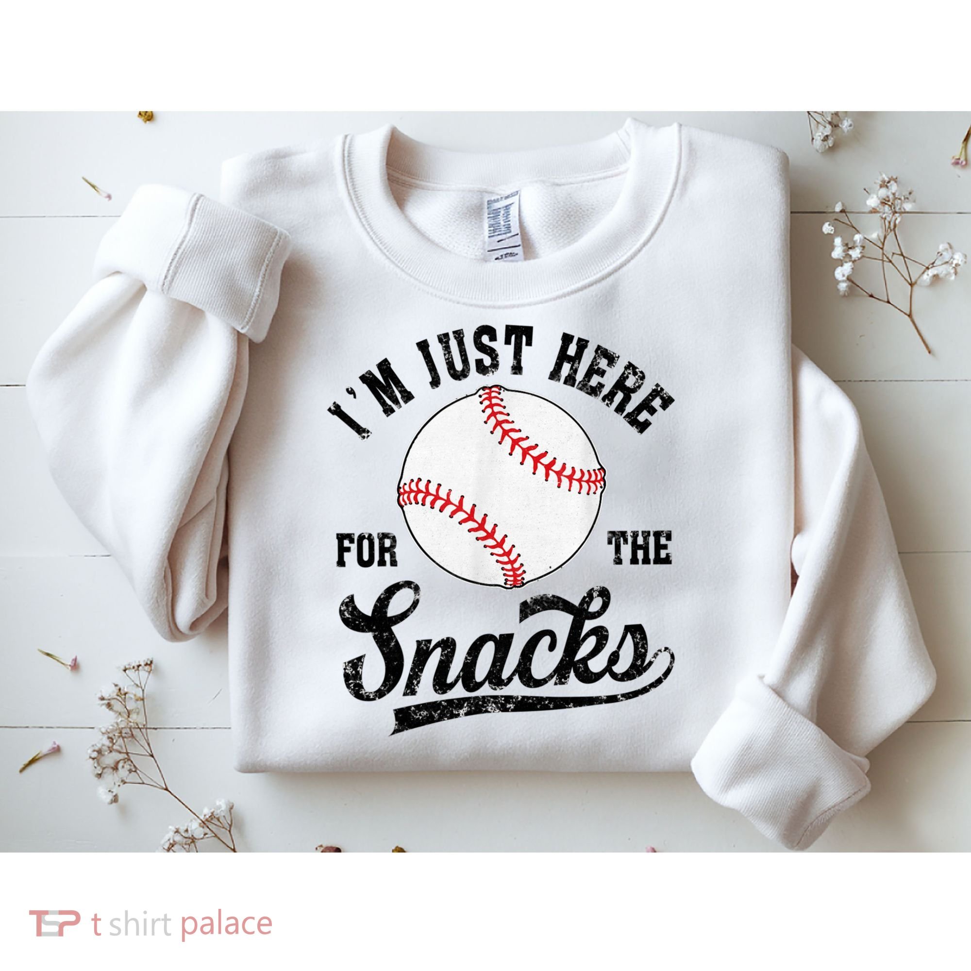 Funny Fantasy Baseball League I’m Just Here For The Snacks Sweatshirt