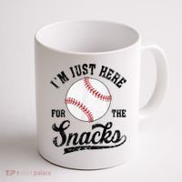 Funny Fantasy Baseball League I’m Just Here For The Snacks Coffee Mug thumb 1