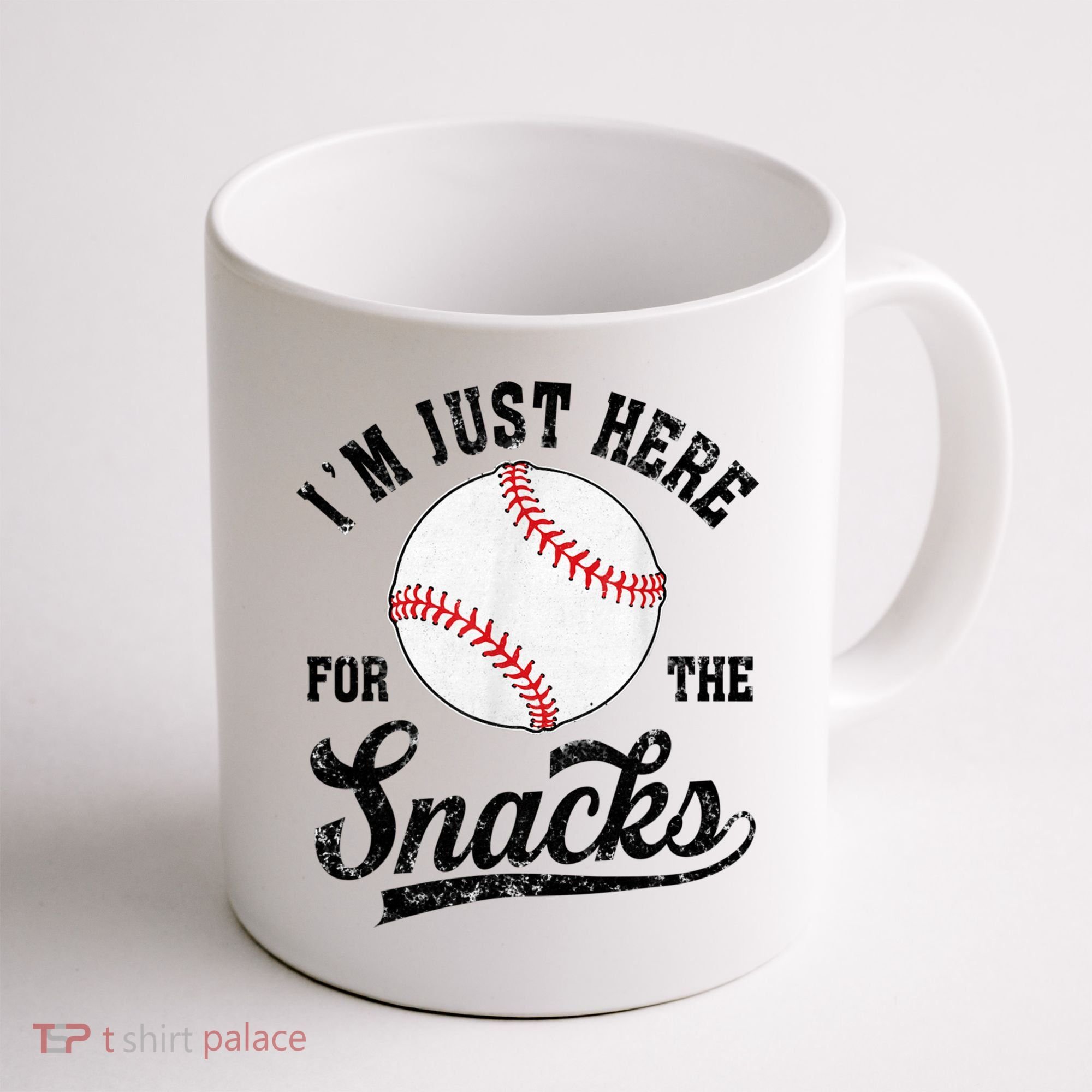 Funny Fantasy Baseball League I’m Just Here For The Snacks Coffee Mug