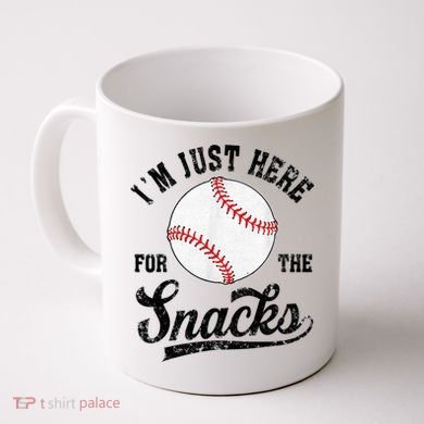 Funny Fantasy Baseball League I’m Just Here For The Snacks Coffee Mug