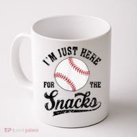 Funny Fantasy Baseball League I’m Just Here For The Snacks Coffee Mug thumb 0