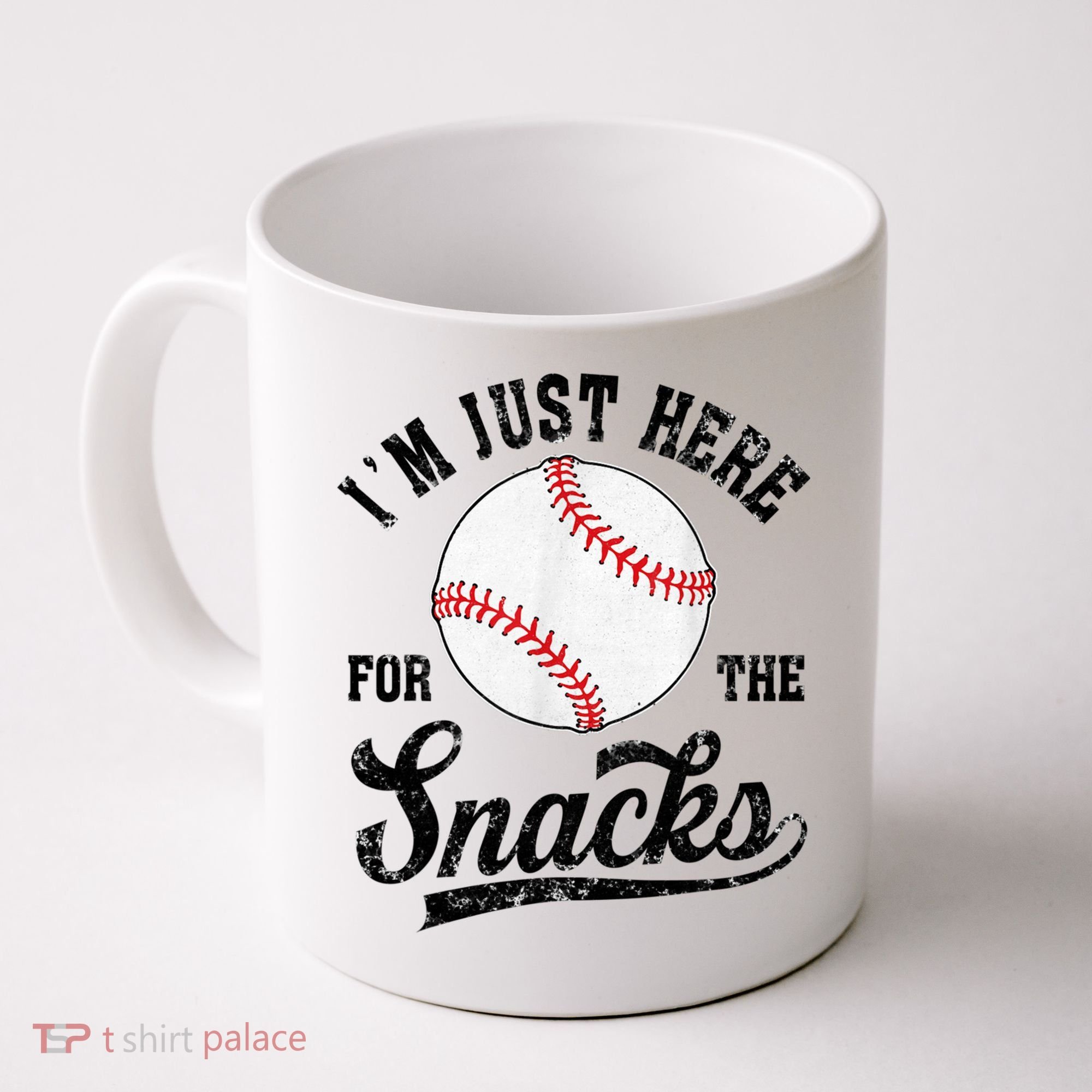 Funny Fantasy Baseball League I’m Just Here For The Snacks Coffee Mug