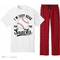 Funny Fantasy Baseball League I’m Just Here For The Snacks Pajama Set thumb 0