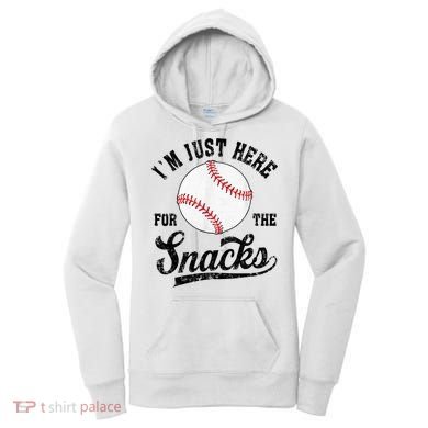 Funny Fantasy Baseball League I’m Just Here For The Snacks Women's Hoodie