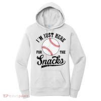 Funny Fantasy Baseball League I’m Just Here For The Snacks Women's Hoodie thumb 0
