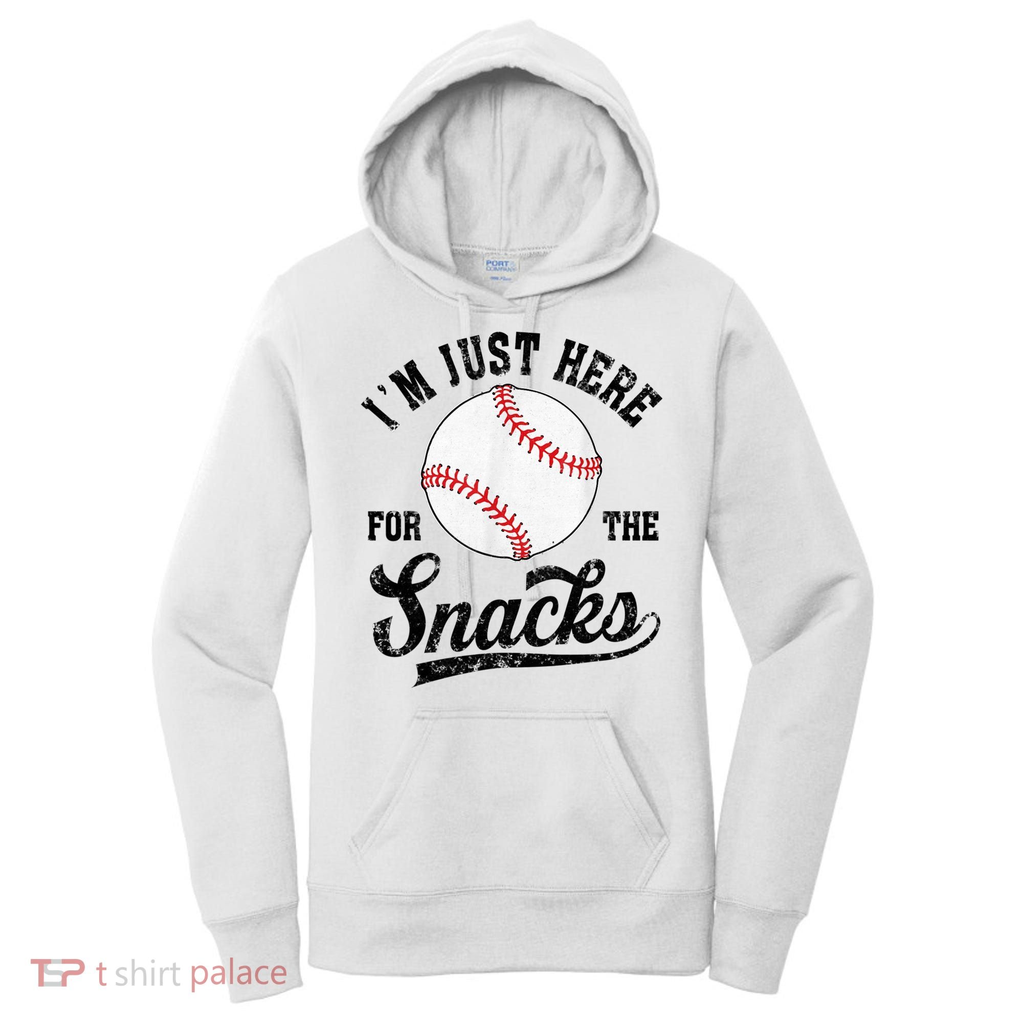 Funny Fantasy Baseball League I’m Just Here For The Snacks Women's Hoodie