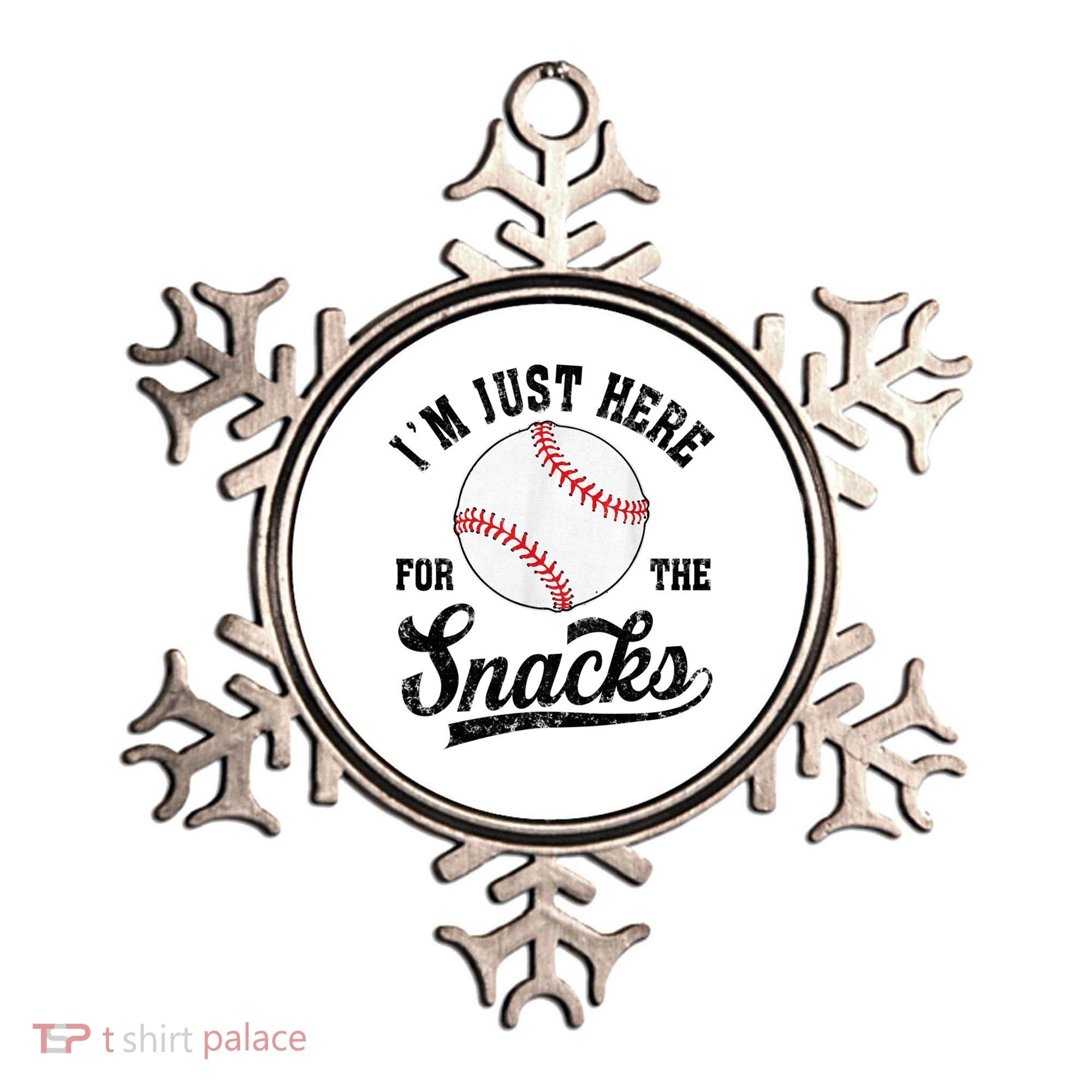 Funny Fantasy Baseball League I’m Just Here For The Snacks Ornament