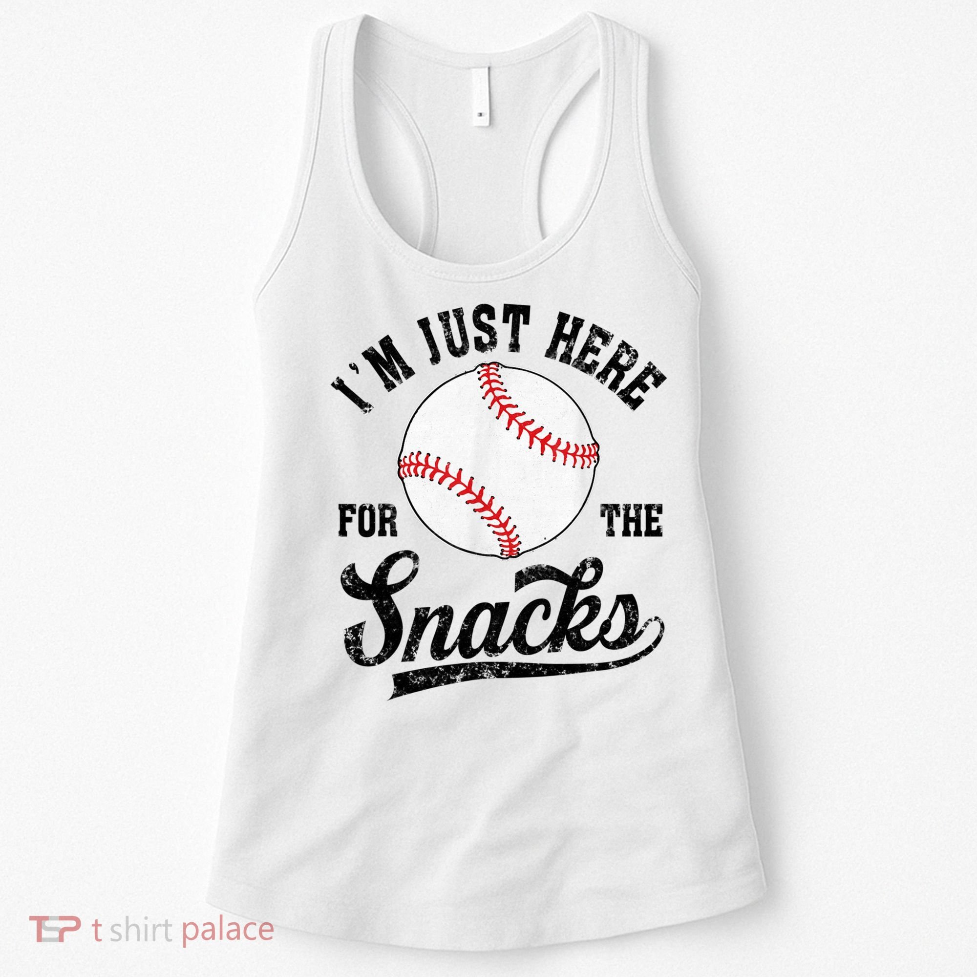 Funny Fantasy Baseball League I’m Just Here For The Snacks Women's Tank Top
