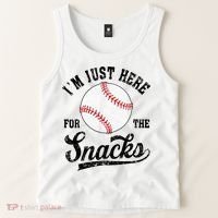 Funny Fantasy Baseball League I’m Just Here For The Snacks Tank Top thumb 2