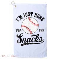 Funny Fantasy Baseball League I’m Just Here For The Snacks Golf Towel thumb 0