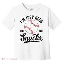 Funny Fantasy Baseball League I’m Just Here For The Snacks Toddler T-Shirt thumb 0