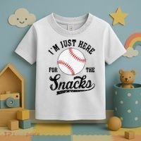 Funny Fantasy Baseball League I’m Just Here For The Snacks Toddler T-Shirt thumb 3