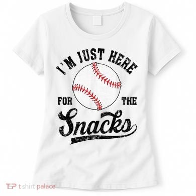 Funny Fantasy Baseball League I’m Just Here For The Snacks Women's T-Shirt