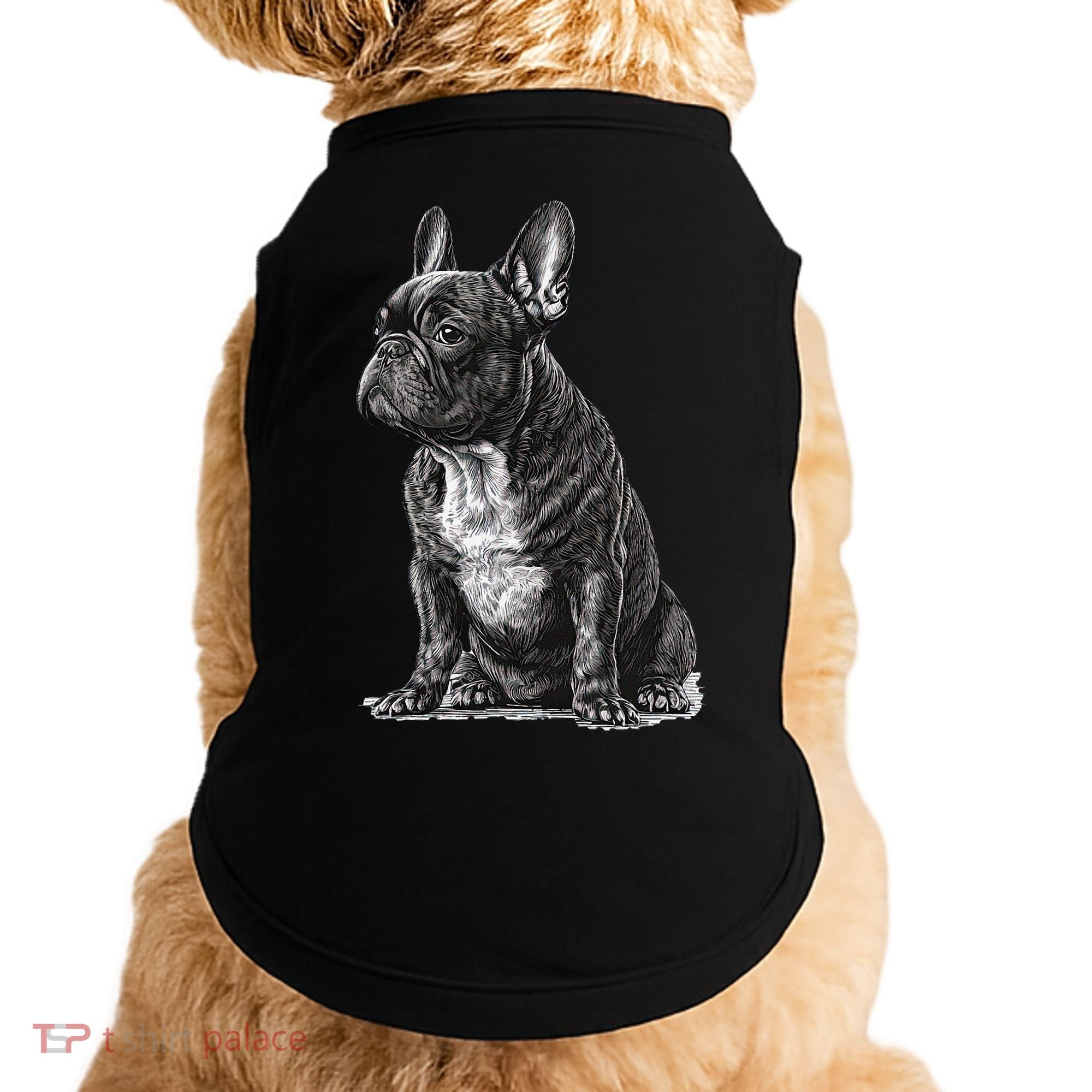 Funny French Bulldog Frenchie Black And White Doggie Tank
