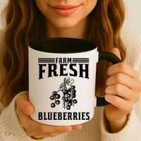 Farm Fresh Blueberries Gift Blueberry Farmer Gift Coffee Mug thumb 3
