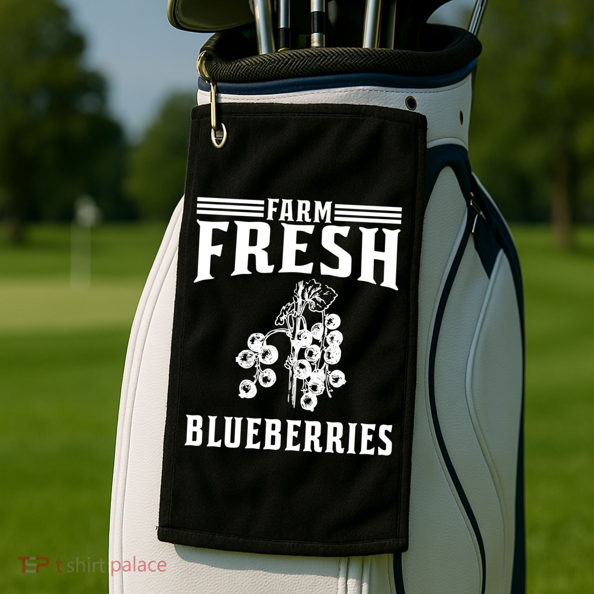 Farm Fresh Blueberries Gift Blueberry Farmer Gift Golf Towel