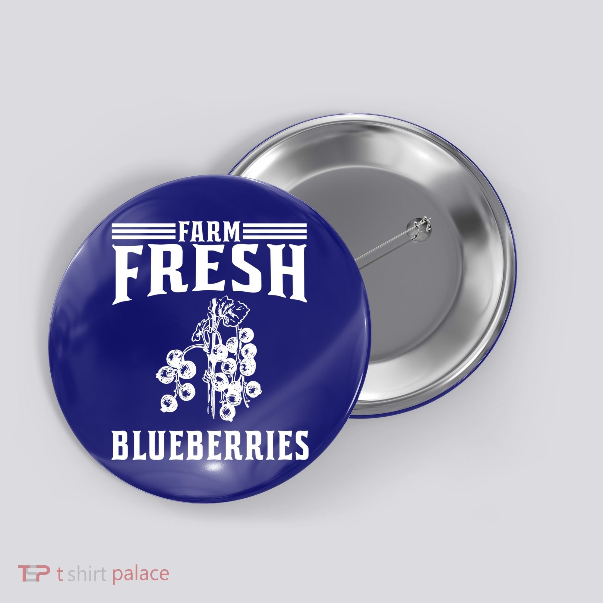 Farm Fresh Blueberries Gift Blueberry Farmer Gift Button
