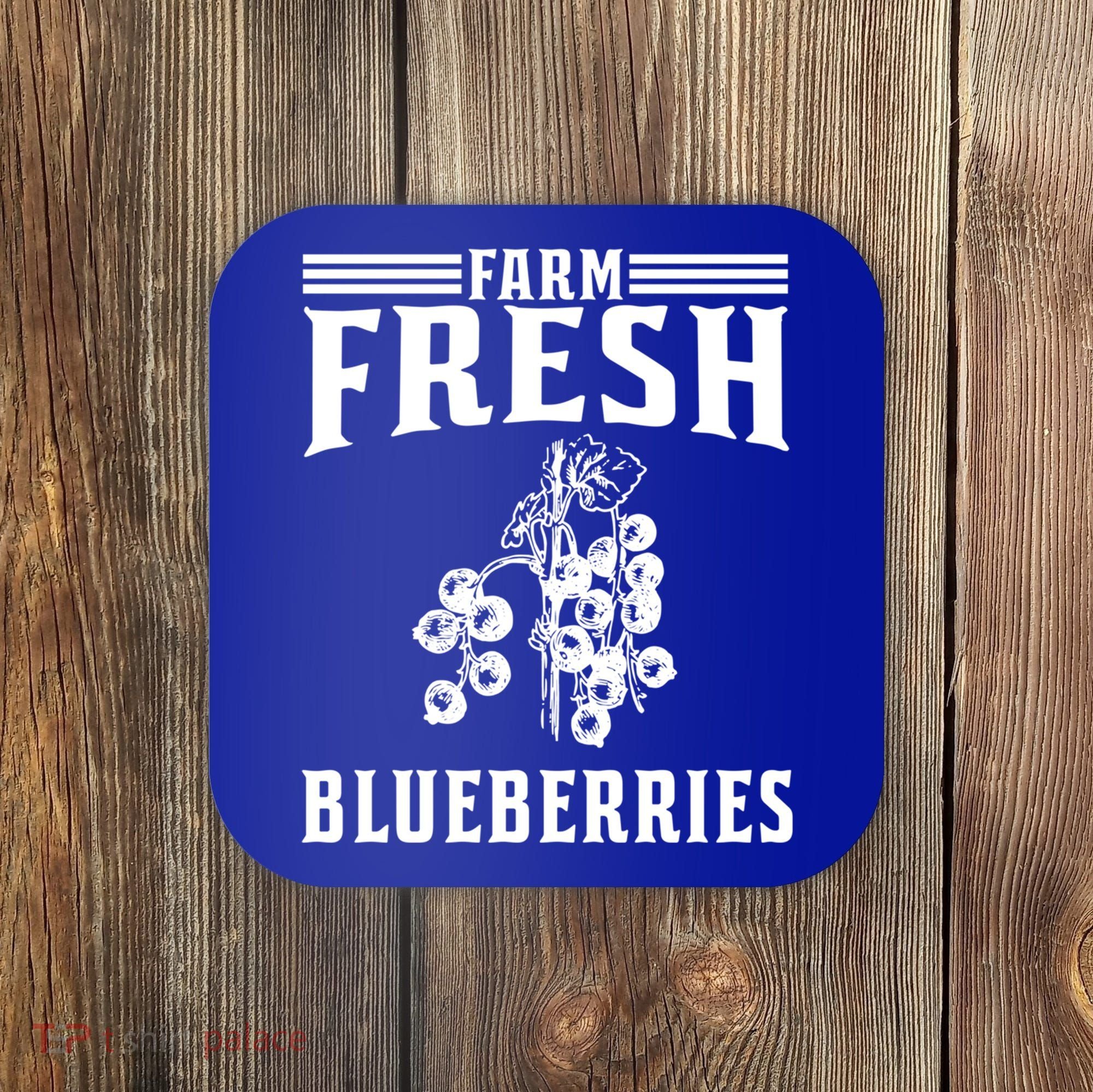 Farm Fresh Blueberries Gift Blueberry Farmer Gift Coaster