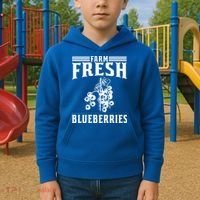 Farm Fresh Blueberries Gift Blueberry Farmer Gift Kids Hoodie thumb 2