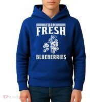 Farm Fresh Blueberries Gift Blueberry Farmer Gift Kids Hoodie thumb 4