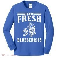 Farm Fresh Blueberries Gift Blueberry Farmer Gift Kids Long Sleeve Shirt thumb 0
