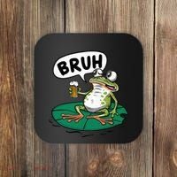 Funny Frog Bruh .. Coaster thumb 0