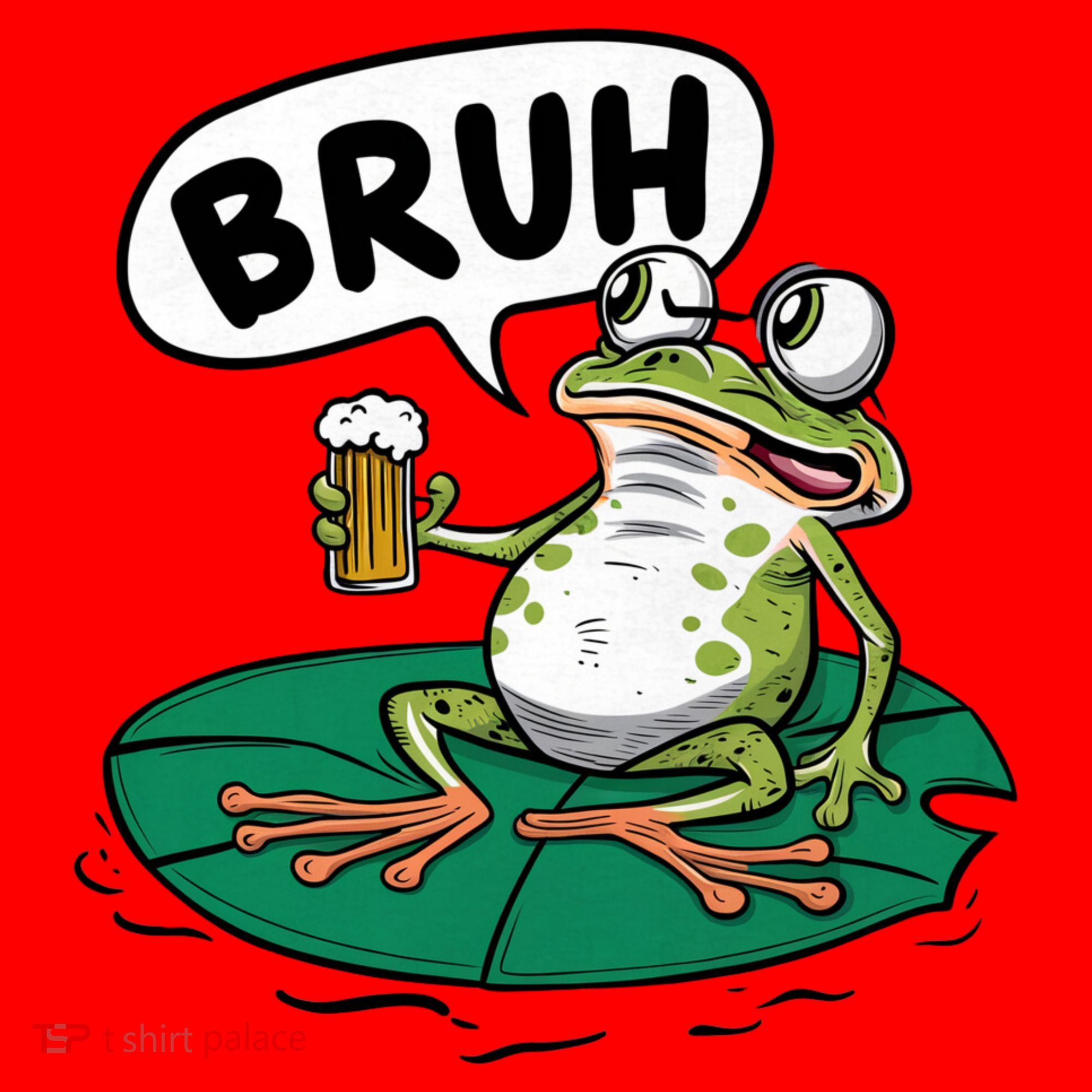Funny Frog Bruh .. Santa Hat
