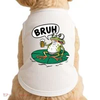 Funny Frog Bruh .. Doggie Tank thumb 0