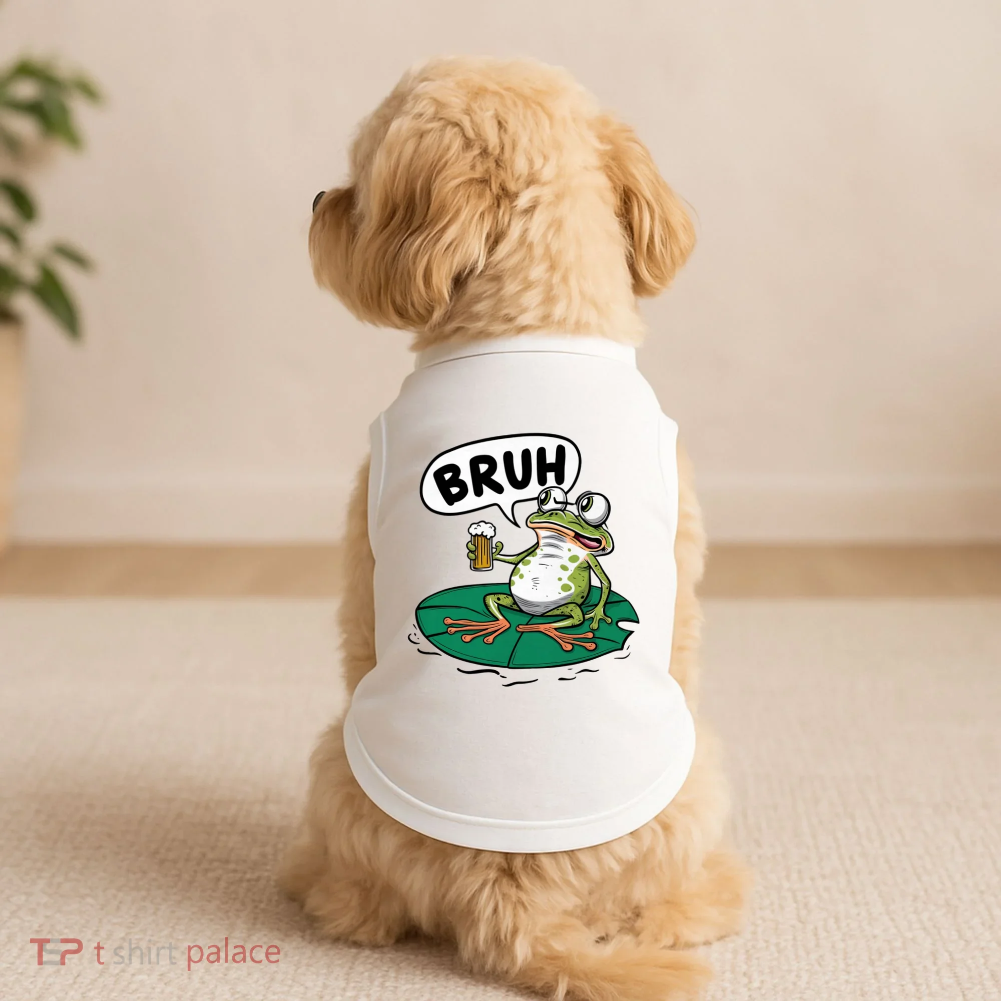 Funny Frog Bruh .. Doggie Tank