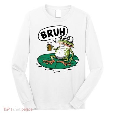 Funny Frog Bruh .. Long Sleeve Shirt