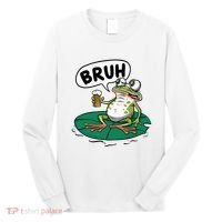 Funny Frog Bruh .. Long Sleeve Shirt thumb 0