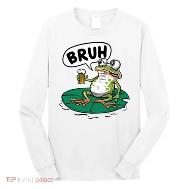 Funny Frog Bruh .. Long Sleeve Shirt