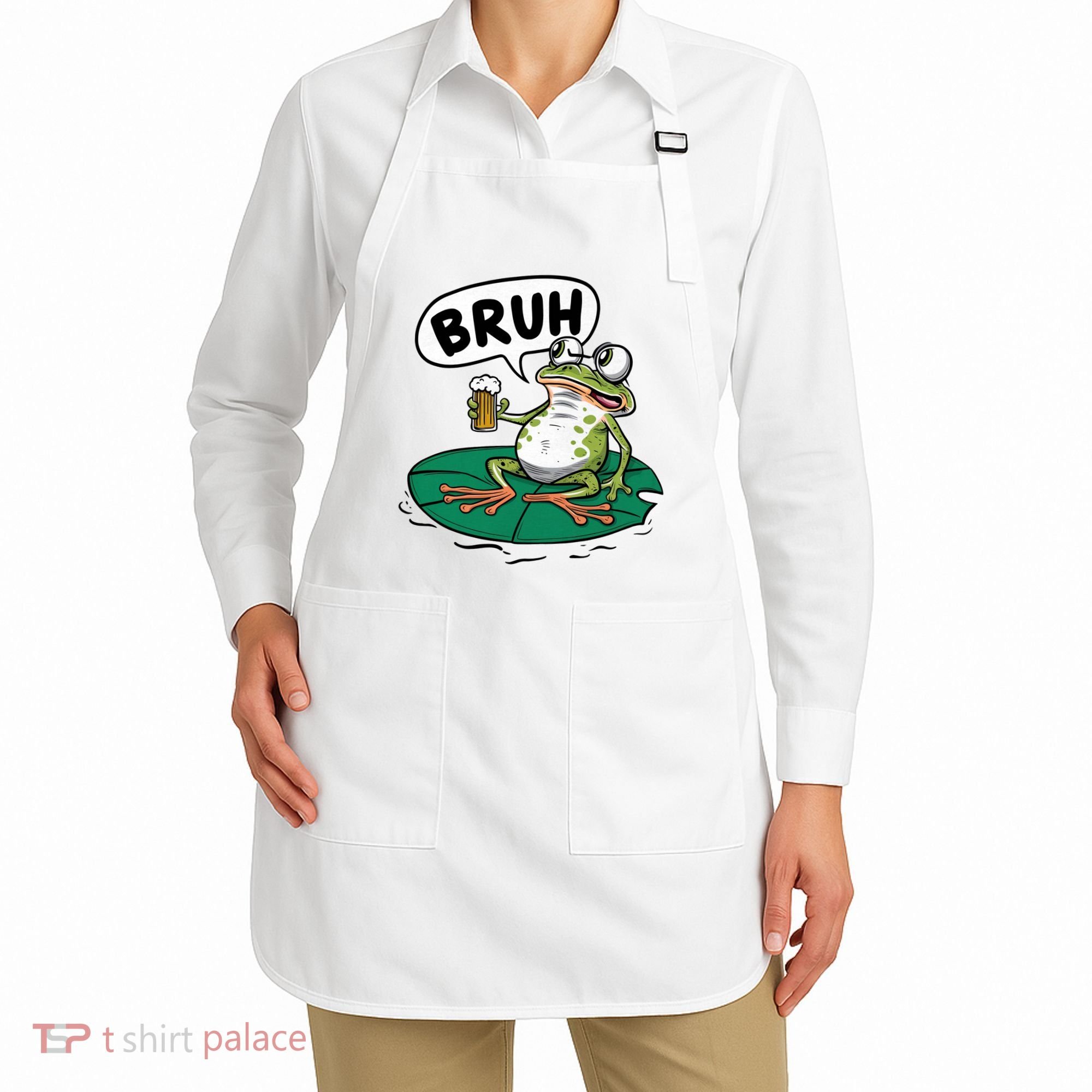 Funny Frog Bruh .. Apron